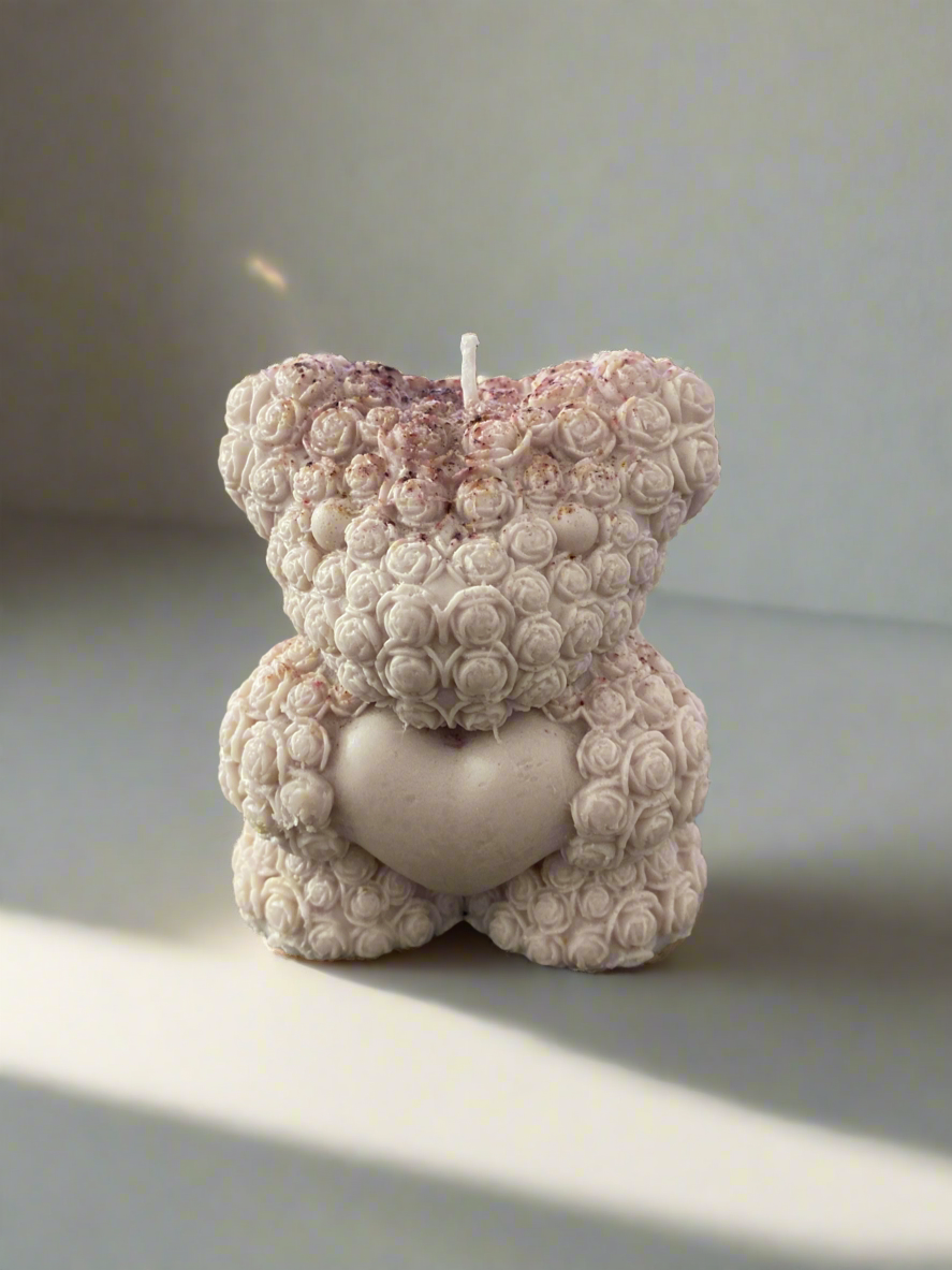 Teddy Bear Candle | Cute Gift For Baby Shower | Nursery Decor | Party Favors