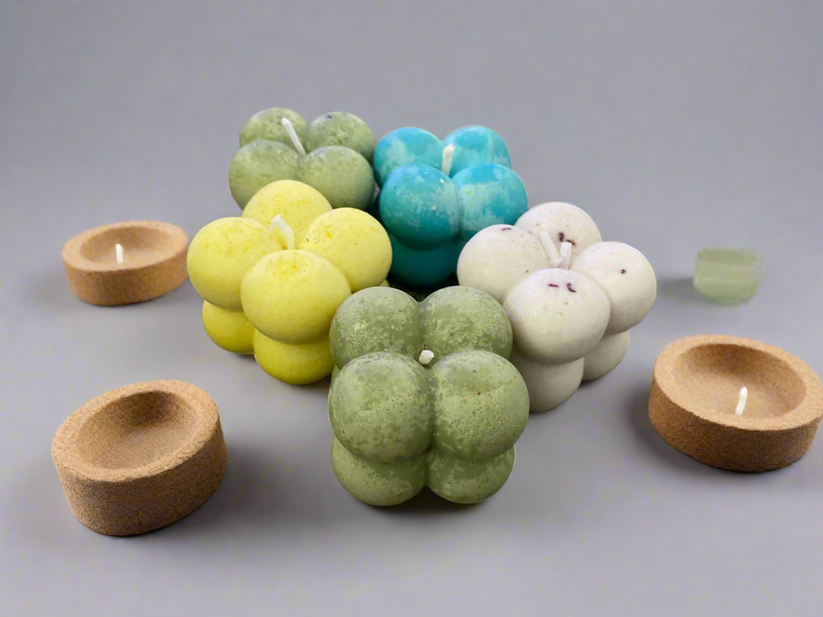 Decorative Set Bubble Cube Candles