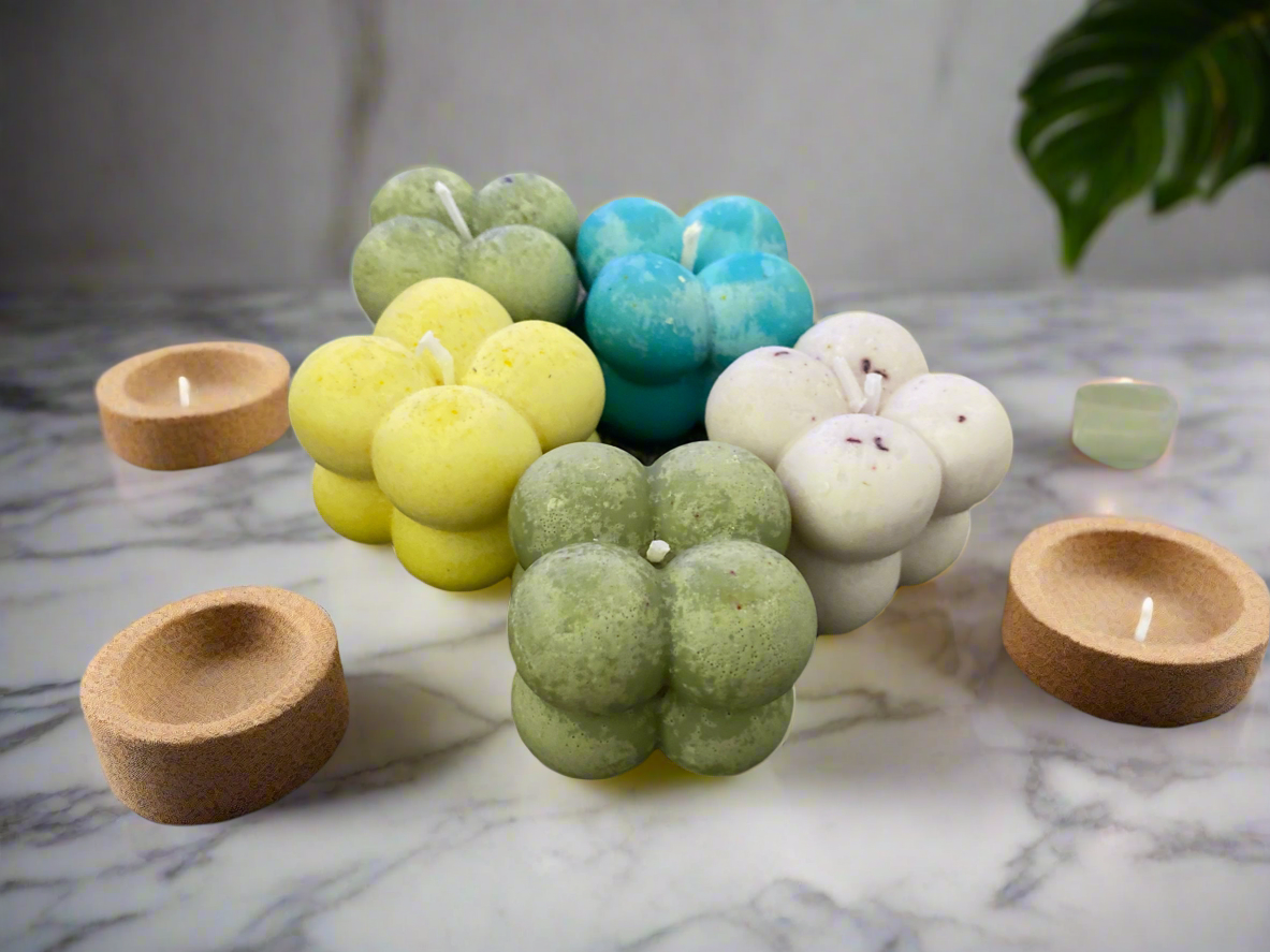 Decorative Set Bubble Cube Candles