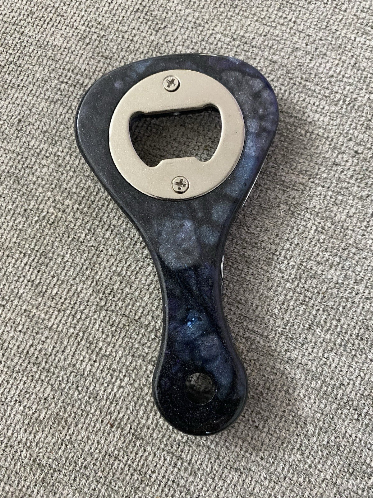 Elegant Handmade Resin Bottle Opener-fun gift for Beer Lovers, bold, Unique.