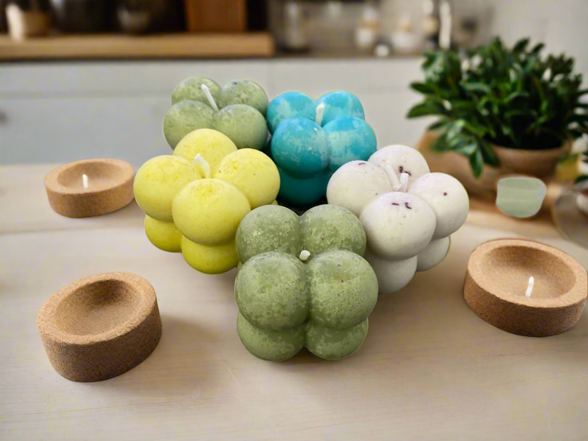 Decorative Set Bubble Cube Candles
