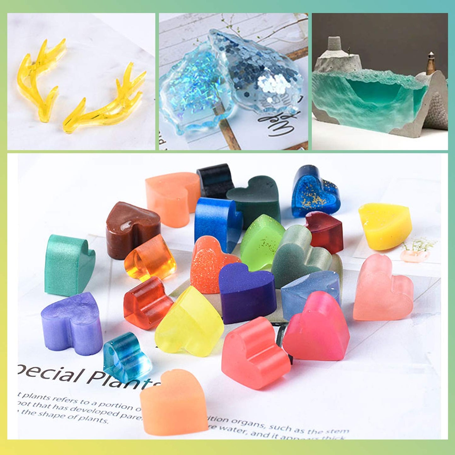 LET'S RESIN Epoxy Resin Dye,15 Color Translucent Epoxy Resin Pigment,Odorless Concentrated Epoxy Resin Paint Each 0.35oz,Liquid Resin Colorant for Resin Coloring,Epoxy Resin,Resin Molds