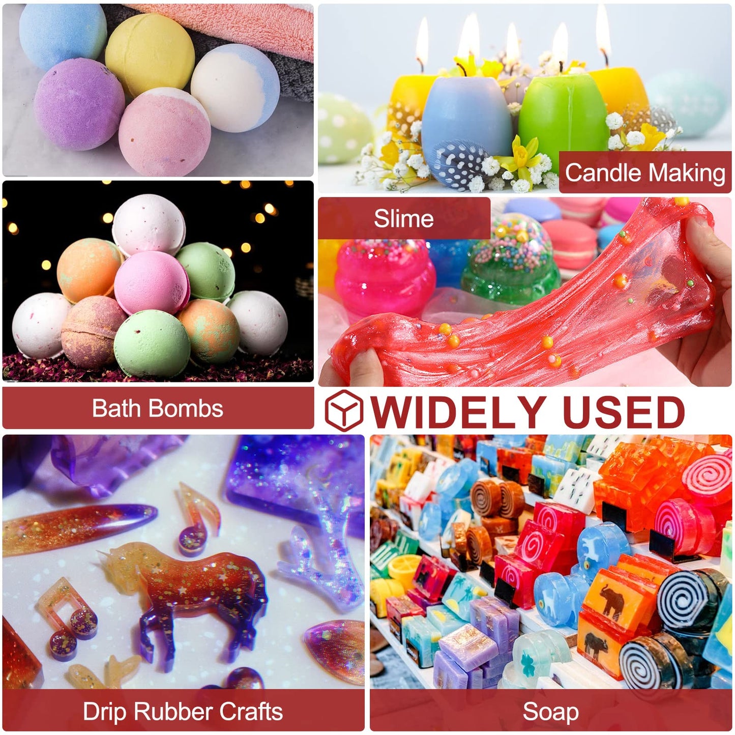 CHANGTIKEJI Mica Powder,48 Colors - 10g/Bottle of Natural Pigment Powder for Epoxy Resin,Soap Making,Candle Making,Lip Gloss,Car Freshies,Dye,Nail Polish,Bath Bombs