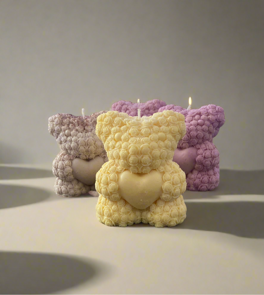 Teddy Bear Candle | Cute Gift For Baby Shower | Nursery Decor | Party Favors