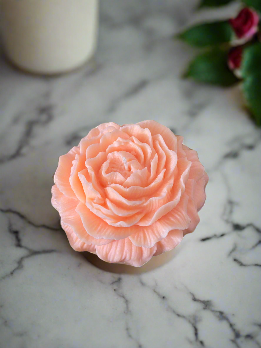 Decorative Peony Flower Candle