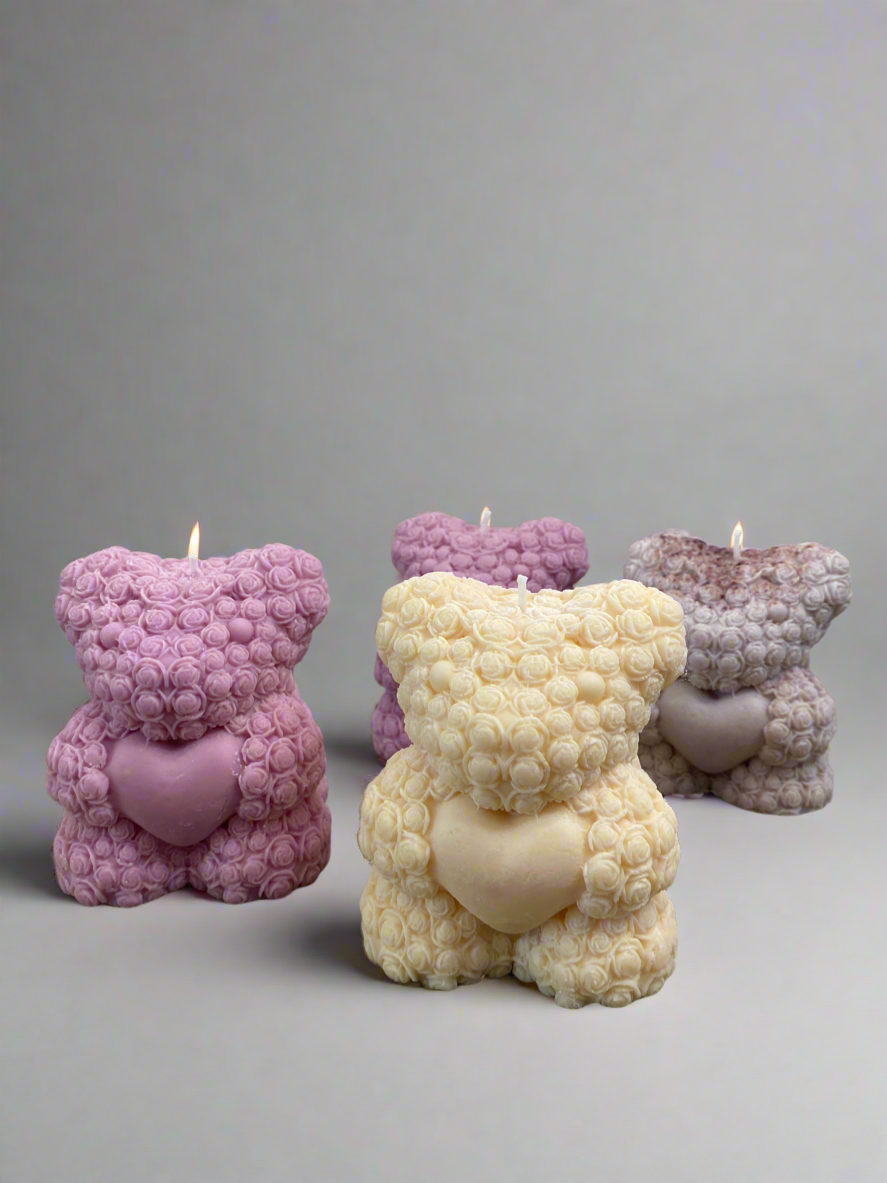 Teddy Bear Candle | Cute Gift For Baby Shower | Nursery Decor | Party Favors