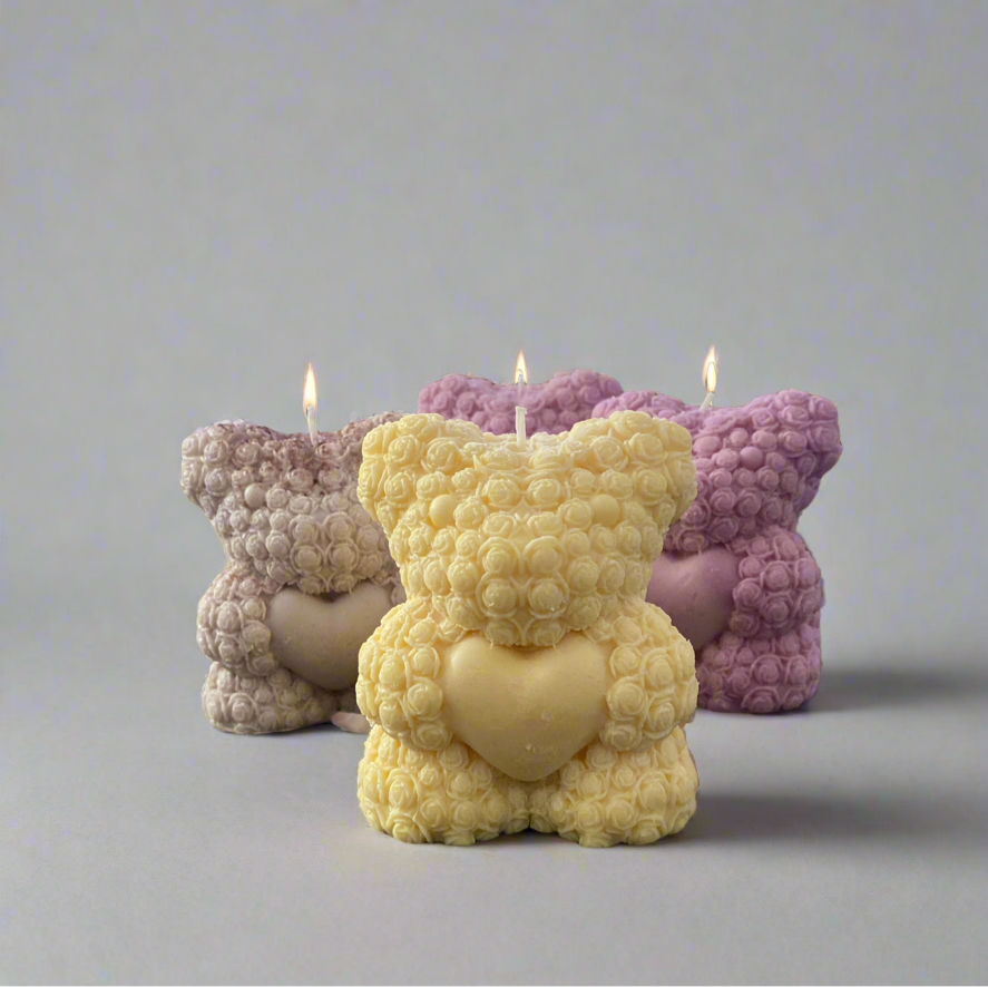 Teddy Bear Candle | Cute Gift For Baby Shower | Nursery Decor | Party Favors
