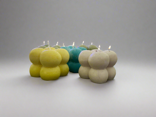Decorative Set Bubble Cube Candles