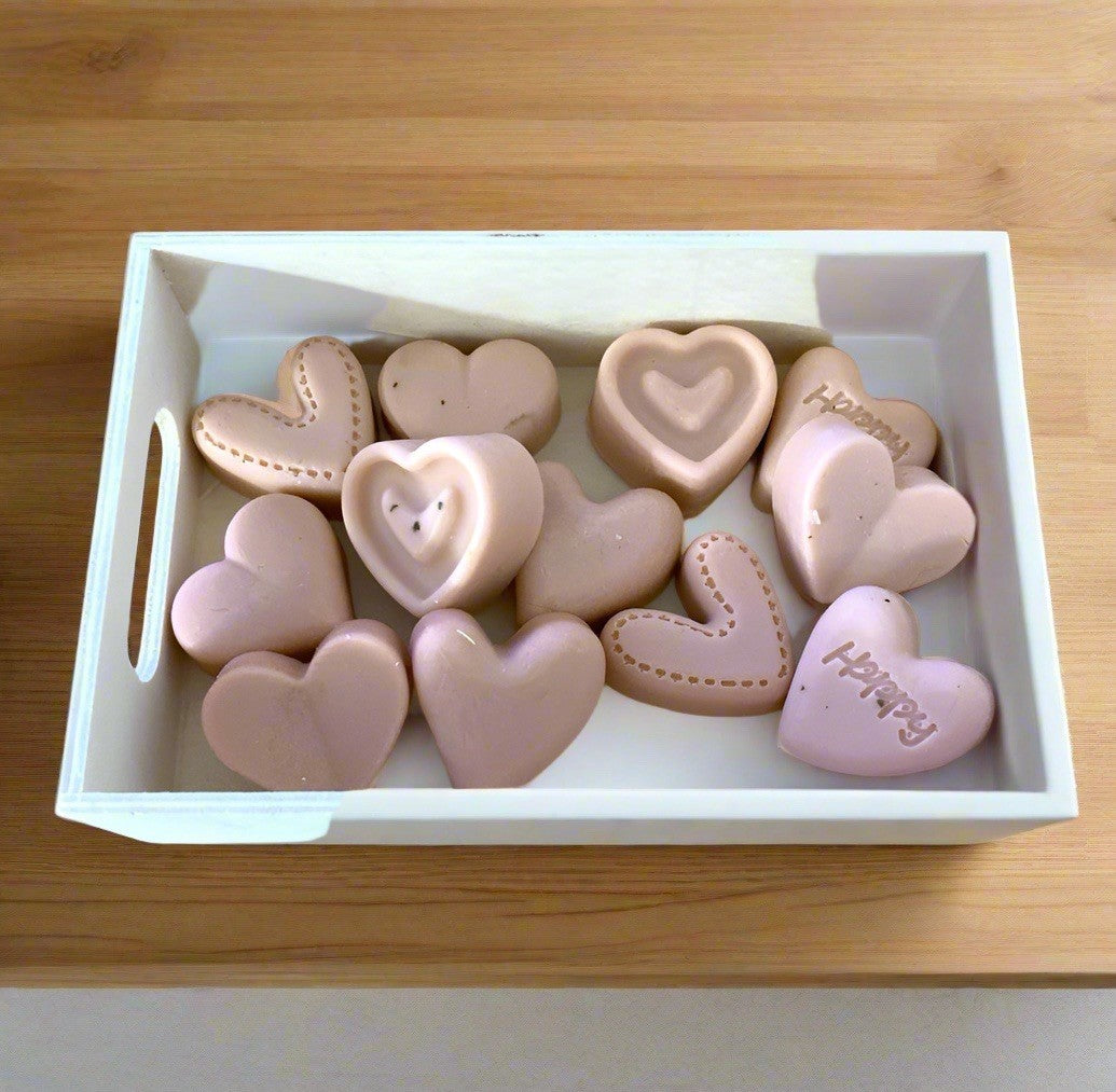 Small Heart Fresh Scents Soaps ,Gift Set, Great For Party Decor, Gifts, Decor