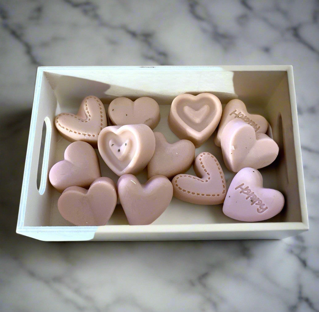 Small Heart Fresh Scents Soaps ,Gift Set, Great For Party Decor, Gifts, Decor