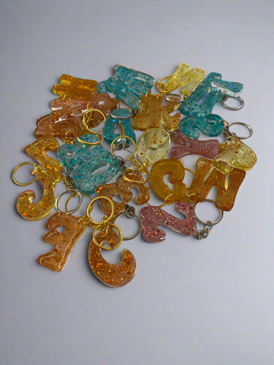Custom Alphabet Keychain – Personalized Initial Keyring, Bag tag