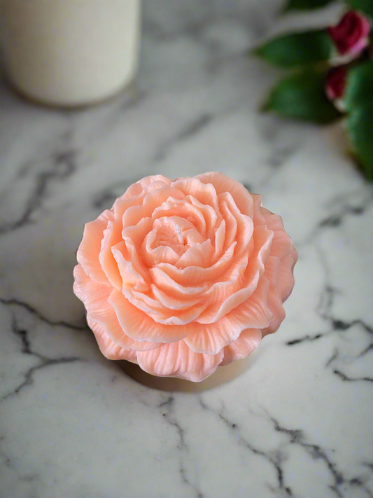 Decorative Peony Flower Candle