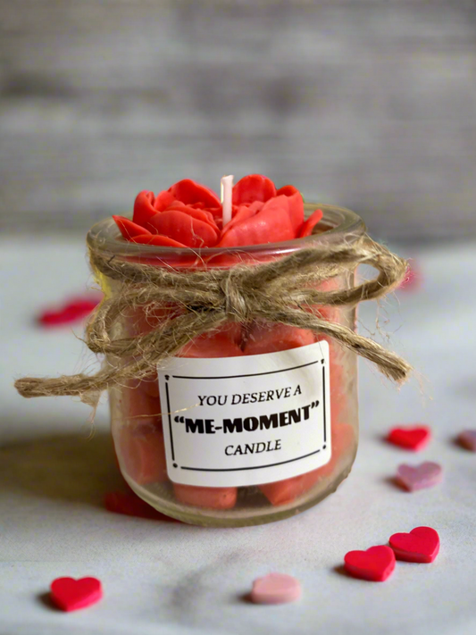 You Deserve “Me Moment” Candle – 8oz Vanilla Scent | Rose & Hearts Design