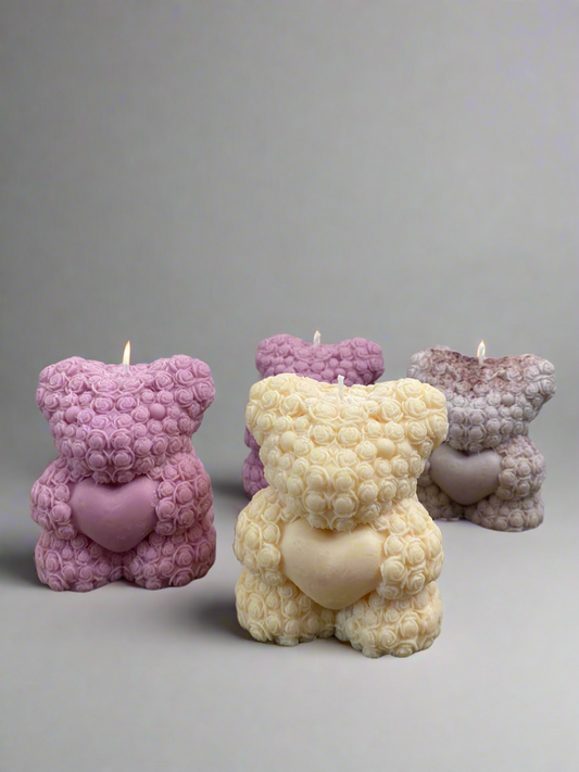 Teddy Bear Candle | Cute Gift For Baby Shower | Nursery Decor | Party Favors